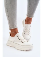 Dámské tenisky na masivní podrážce Big Star model 21653744 Bílé - Big Star Shoes Dámské tenisky na masivní podrážce Big Star model 21653744 Bílé - Big Star Shoes