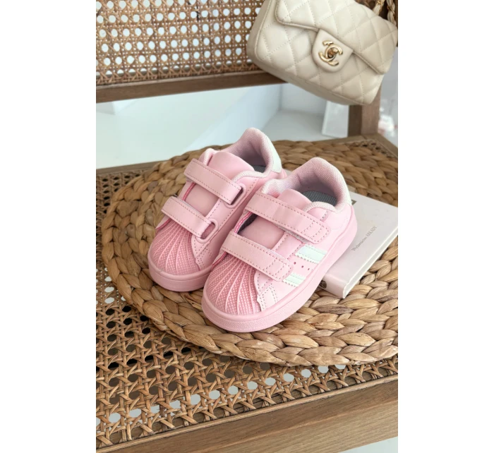 Dětské sportovní sneakers z eko kůže Renel – růžové Dětské sportovní sneakers z eko kůže Renel – růžové