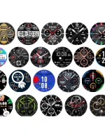 Rubicon RNCE88-1 Smartwatch Black- Černý silikonový řemínek + černý kožený řemínek