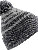Beechfield B 476 Pletená čepice s bambulí "Team Stripe" 53.0476 grey/navy