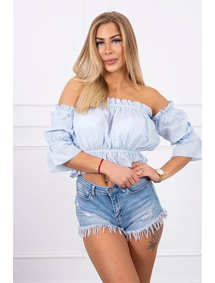 Modrá pruhovaná halenka