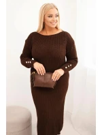Dámská Plus Size s čokoládová model 21439238 - K-Fashion Dámská Plus Size s čokoládová model 21439238 - K-Fashion