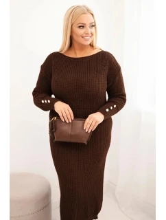 Dámská Plus Size s čokoládová model 21439238 - K-Fashion