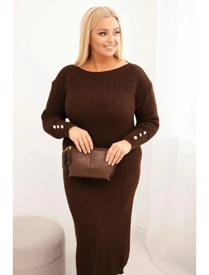 Dámská Plus Size s čokoládová model 21439238 - K-Fashion Dámská Plus Size s čokoládová model 21439238 - K-Fashion