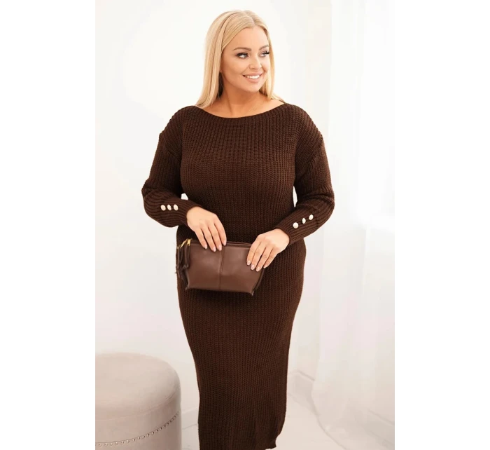Dámská Plus Size s čokoládová model 21439238 - K-Fashion Dámská Plus Size s čokoládová model 21439238 - K-Fashion