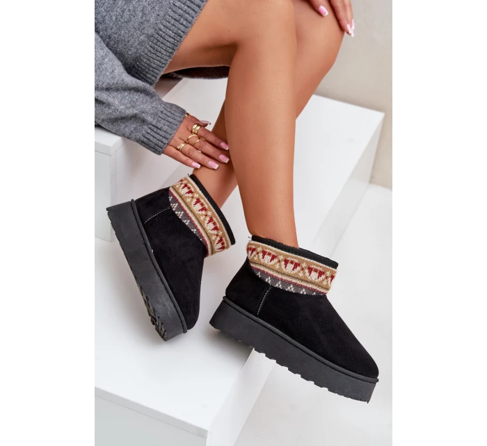 Dámské Sněhule S Vzorem Na Platformě Černé model 21678552 - Boto Dámské Sněhule S Vzorem Na Platformě Černé model 21678552 - Boto