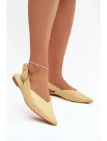 Lakované baleríny s přezkou Žluté Rinalle