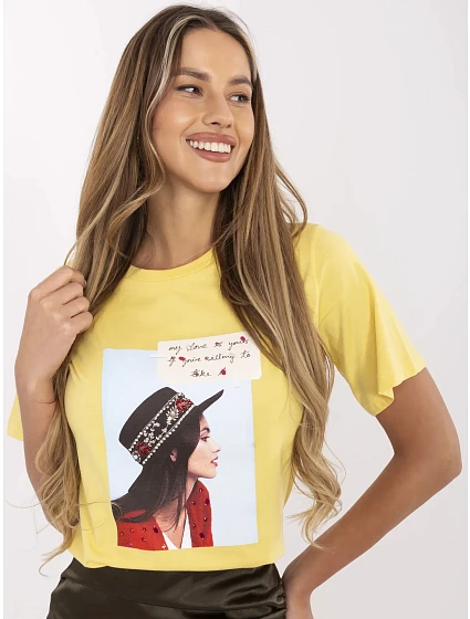 T shirt PM TS model 22087358 żółty - FPrice