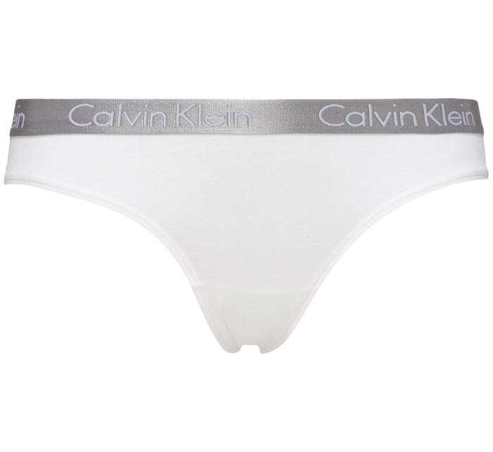 Dámská tanga Thong Radiant Cotton 000QD3539E100 bílá - Calvin Klein