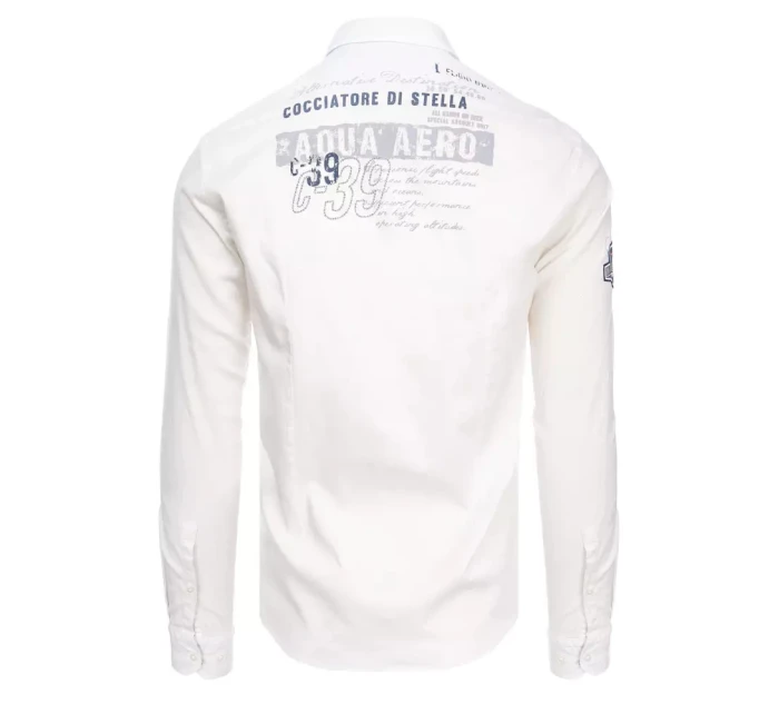 Pánská košile v barvě ecru FashionStreet DX2276