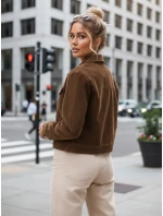 FashionStreet dámská hnědá semišová bunda TY5581