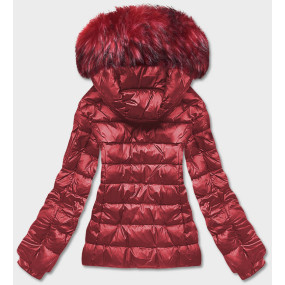 Krátká červená dámská zimní bunda (YP-20129-8)