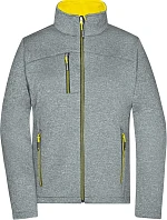 Daiber JN 1147 Dámská 2-vrstvá melanžová softshell bunda 02.1147 dark melange/yellow