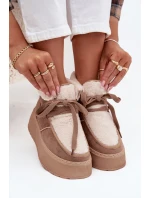 Dámské sněhule na platformě s Béžové model 21709537 - Boto Dámské sněhule na platformě s Béžové model 21709537 - Boto