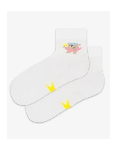 TENKÉ PONOŽKY BARVA 2-6 LET DÍVKY BÍLÁ 21-23