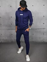 Pánská nezateplená tepláková souprava, tmavě modrá, FashionStreet AX0687