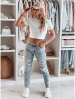 Dámské džínové kalhoty regular fit DESTINA blue FashionStreet UY2447