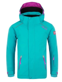 Trollkids Kids Dětská sněhová bunda Holmenkollen Pro s kapucí tyrkysová (913-125)