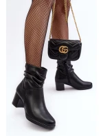 Dámské boty na podpatku černé model 21635935 - SERGIO LEONE