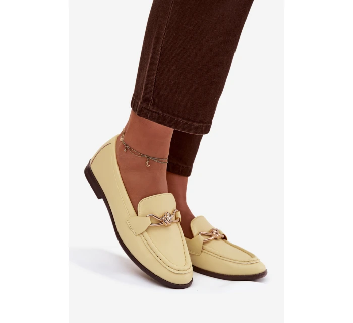 Dámské mokasíny s ozdobným detailem Žluté Rosynne Dámské mokasíny s ozdobným detailem Žluté Rosynne