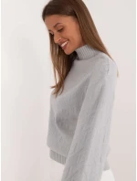 Jumper AT SW model 21326975 světle šedý - FPrice Jumper AT SW model 21326975 světle šedý - FPrice