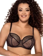 Dámská polovyztužená podprsenka 1994 Serseia Maxi černo-béžová - Ava