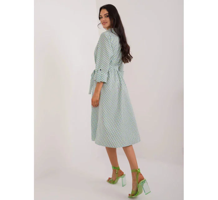 Dámské šaty LK SK 509673.13 bílo-zelené - FPrice