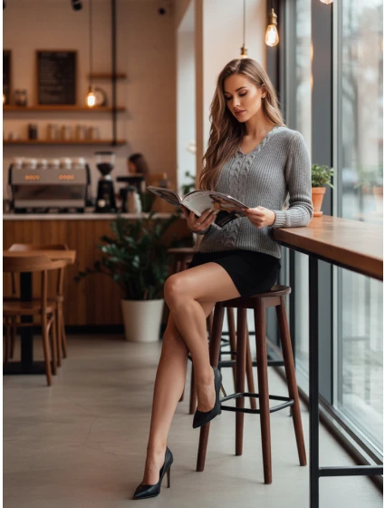 CASVINA dámský svetr světle šedý FashionStreet MY2396