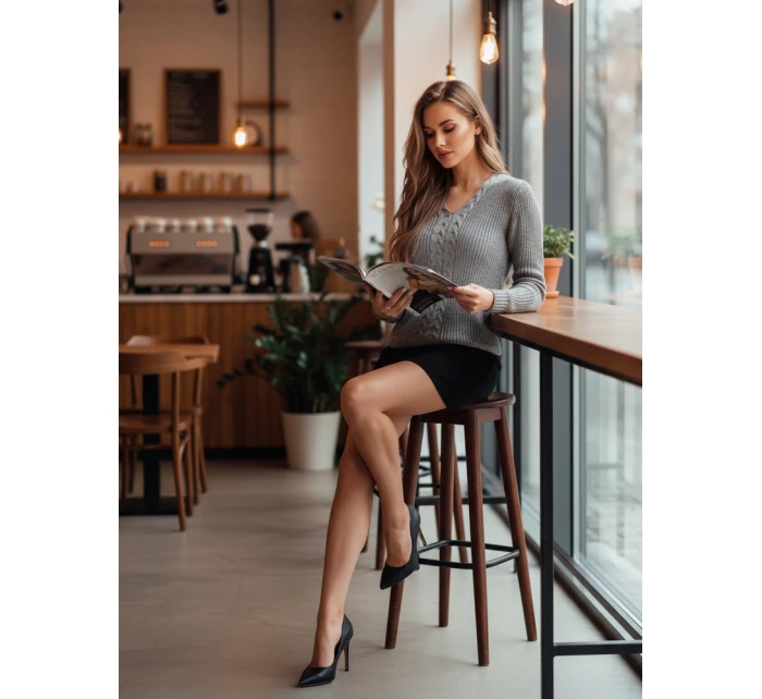 CASVINA dámský svetr světle šedý FashionStreet MY2396