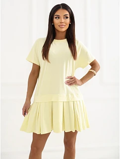 žluté bavlněné letní šaty model 22206240 - Factory Price