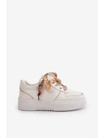 Dámské Tenisky Na Platformě S Dekorativním Šněrováním Bílé Mistra Dámské Tenisky Na Platformě S Dekorativním Šněrováním Bílé Mistra