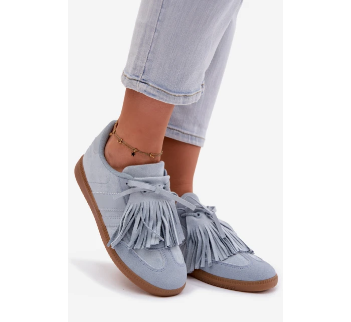 Dámské tenisky s třásněmi modré model 21937705 - Boto Dámské tenisky s třásněmi modré model 21937705 - Boto