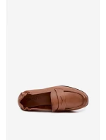 Mokasíny z přírodní kůže model 22074671 Camel - VINCEZA Mokasíny z přírodní kůže model 22074671 Camel - VINCEZA