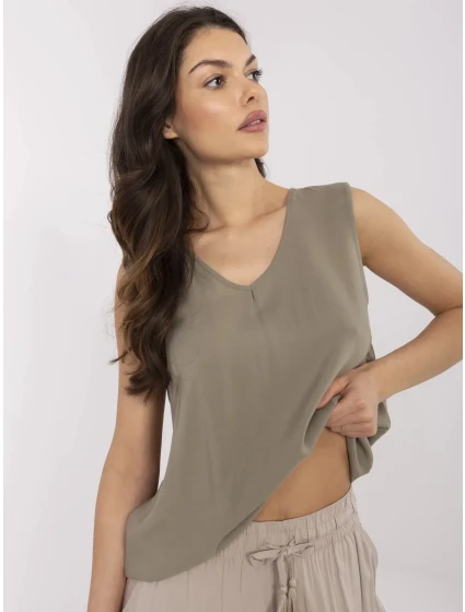 Halenka D73761M11218A khaki barva Halenka D73761M11218A khaki barva