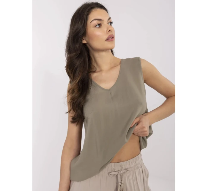 Halenka D73761M11218A khaki barva Halenka D73761M11218A khaki barva