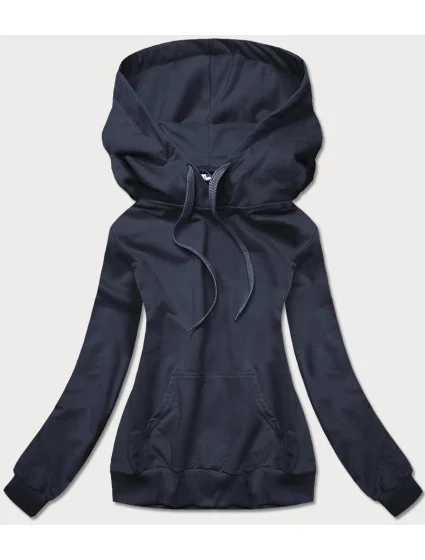 Tmavě modrá tenká dámská mikina model 21417023 - J.STYLE Tmavě modrá tenká dámská mikina model 21417023 - J.STYLE