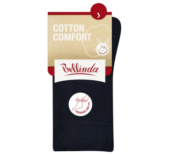 Dámské bavlněné ponožky s pohodlným lemem COTTON COMFORT SOCKS - BELLINDA - černá
