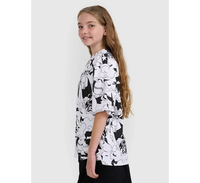 Dívčí tričko oversize s potiskem model 21816830 - 4F