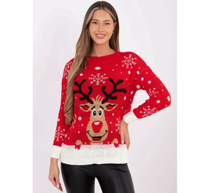 Sweter MI SW model 21800518 czerwony - FPrice Sweter MI SW model 21800518 czerwony - FPrice