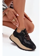 Dámské kožené tenisky na platformě Big Star HI-POLY SYSTEM – černé Dámské kožené tenisky na platformě Big Star HI-POLY SYSTEM – černé