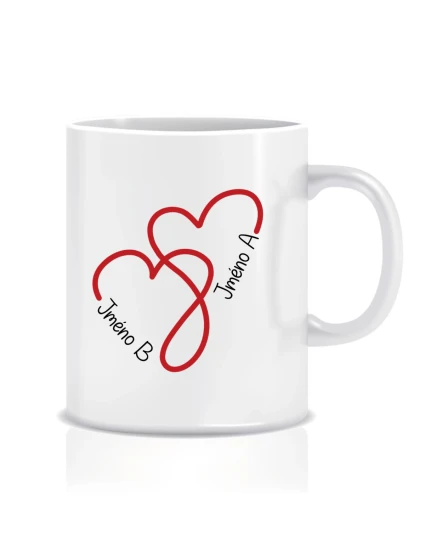 Klasický bílý hrníček pro zamilované Klasický bílý hrníček pro zamilované