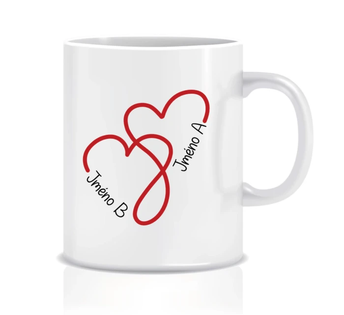 Klasický bílý hrníček pro zamilované Klasický bílý hrníček pro zamilované
