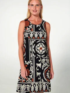 Šaty bez rukávů s potiskem model 19697451 - Vamp