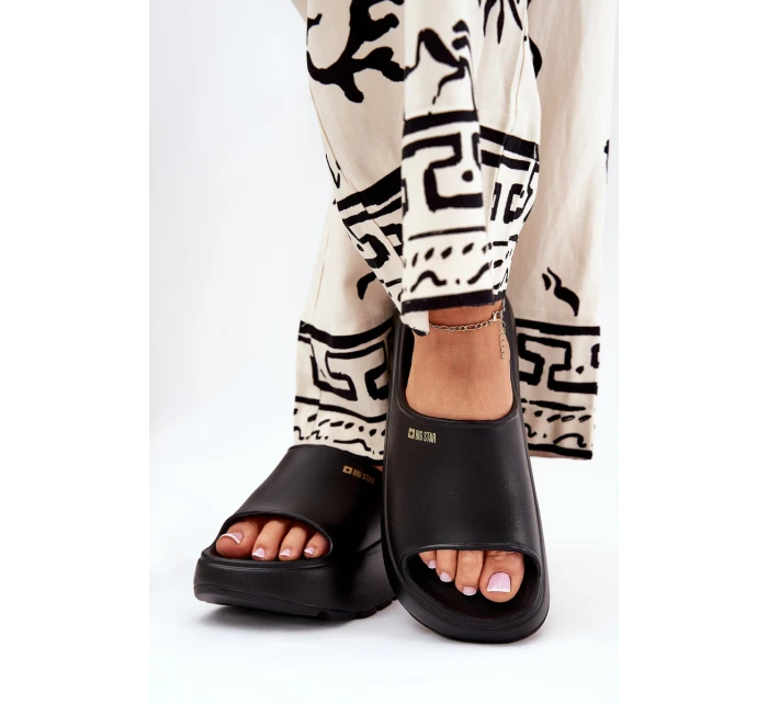 Dámské Pěnové Pantofle Na Platformě Big Star model 21686458 Černé - Big Star Shoes Dámské Pěnové Pantofle Na Platformě Big Star model 21686458 Černé - Big Star Shoes