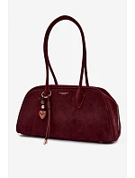 semišová kabelka s přívěskem Bordó model 22111502 - Flora&Co