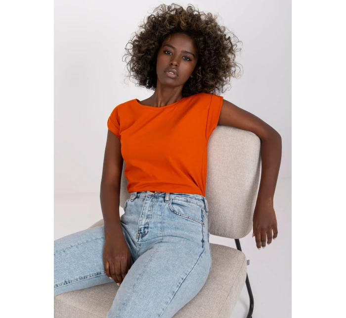 T shirt RV TS model 21185750 ciemny pomarańczowy - FPrice T shirt RV TS model 21185750 ciemny pomarańczowy - FPrice