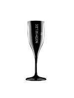 Bojím se lidí - černá nerozbitná prosecco sklenice 150 ml