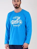 Pánské pyžamo dlouhé Motocykl