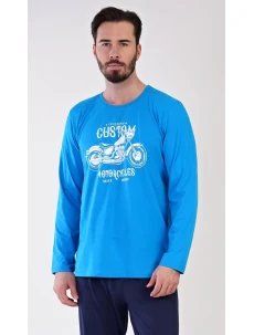 Pánské pyžamo dlouhé Motocykl