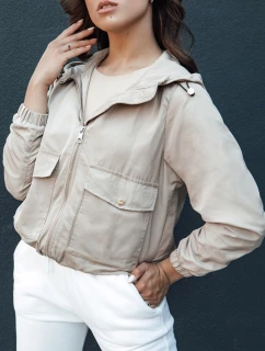 Dámská přechodná bunda s kapucí BELIJ béžová FashionStreet TY4402